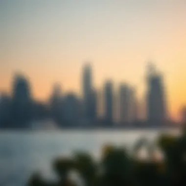 Stunning skyline view of Cove Emaar overlooking the waterfront