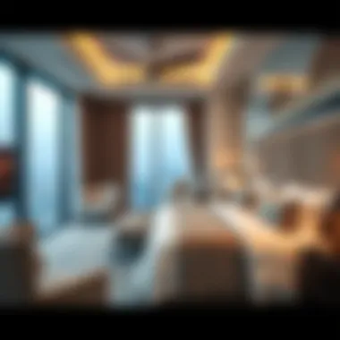Bedroom Layout in Creek Edge Tower Two Stylish bedroom arrangement in Creek Edge Tower Two
