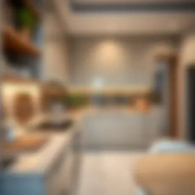 Kitchen Design of Creek Edge Tower Two Modern kitchen setup in Creek Edge Tower Two