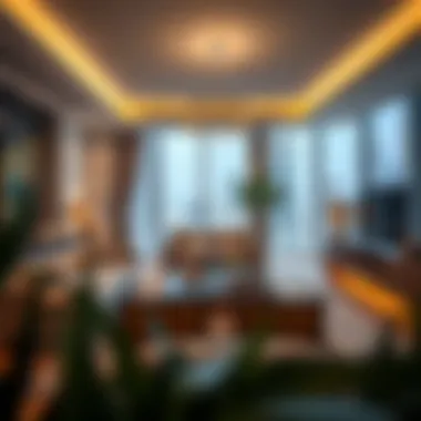 Living Room Layout of Creek Edge Tower Two Luxurious living room design of Creek Edge Tower Two