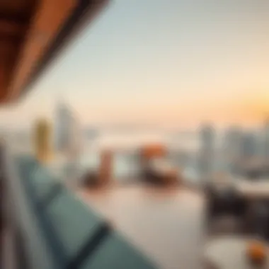 Panoramic terrace overlooking Dubai Creek
