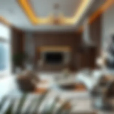 Elegant Interior Design Elegant living space showcasing interior design of Crescent Tower