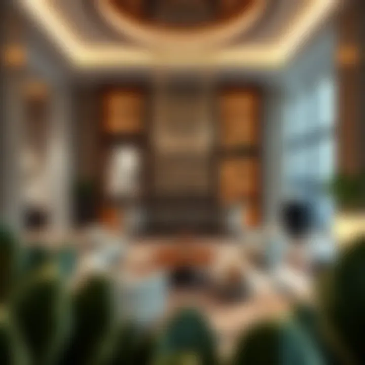 Luxurious Lobby Amenities Luxurious amenities within Crescent Tower's lobby