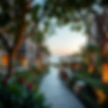 Serenity and Luxury Amidst Nature Lush landscaped surroundings highlighting amenities at Damac Bay 2