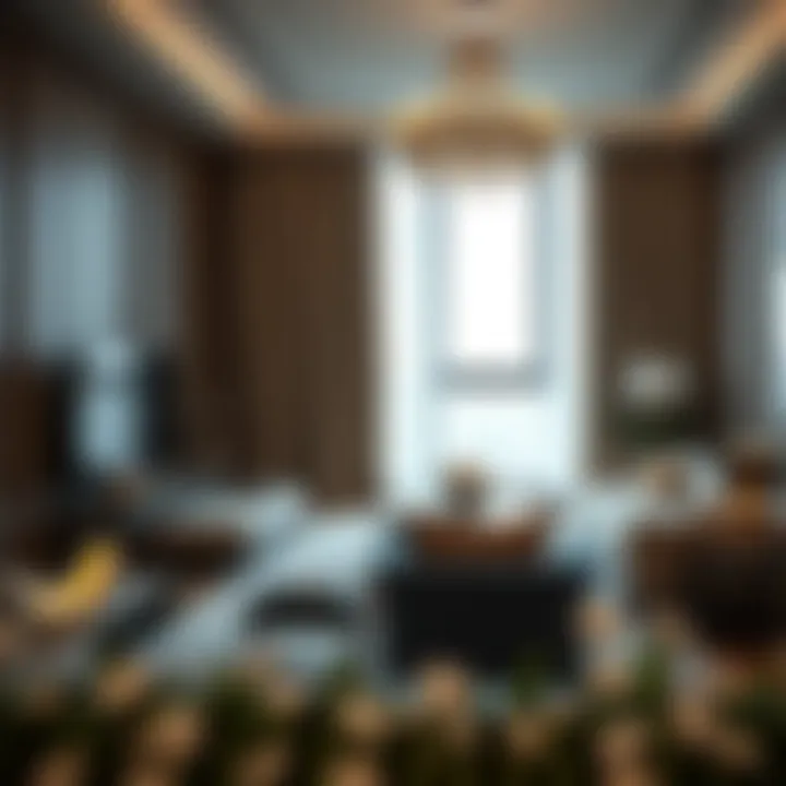 Elegant interiors of a luxury apartment in Dec Tower highlighting modern decor.