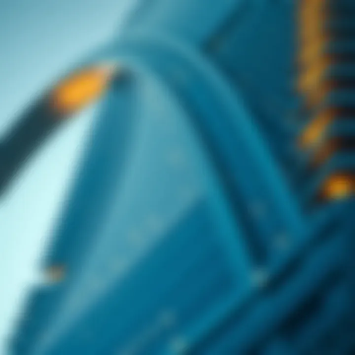 Structural Details of Dubai Arch Tower Close-up of Dubai Arch Tower's structural details highlighting innovation