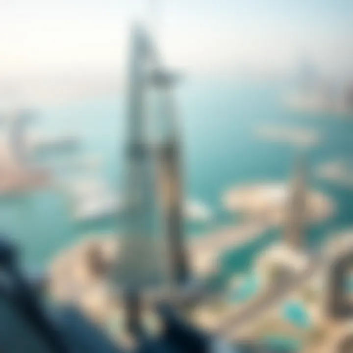 Aerial view showcasing Dubai Pearl Tower's impact on the skyline