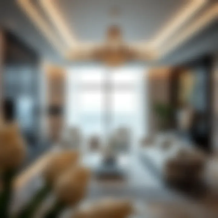 Luxurious living space inside Eden House with elegant décor