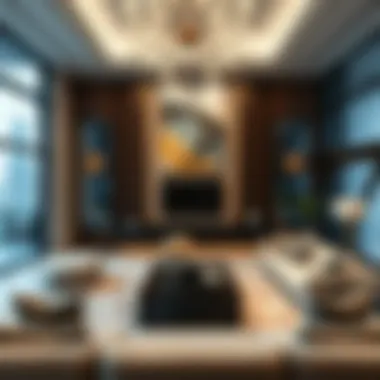 Emaar Grande Interior Elegance Luxurious living room interior in Emaar Grande