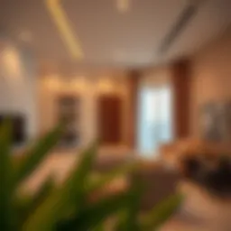 Stylish interior of a 1 BHK apartment