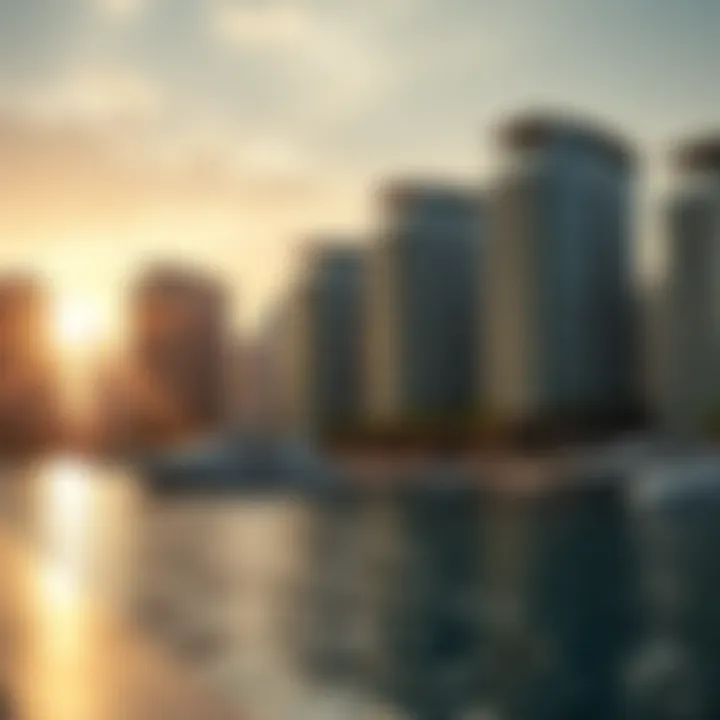 Stunning waterfront view of Address Creek Harbour showcasing modern architecture