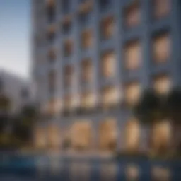 Luxurious façade of Address Residence with Fountain Views