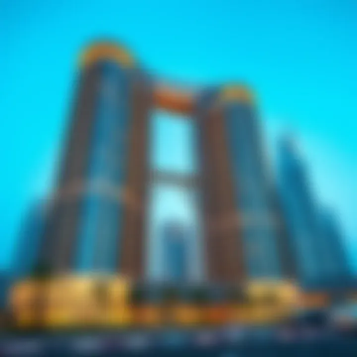 Stunning view of Al Barsha Twin Towers showcasing modern architecture