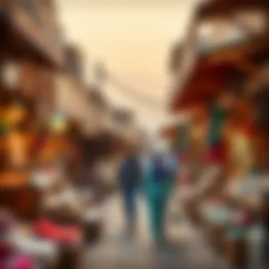 Cultural Richness in Al Warqa's Traditional Market A traditional market scene in Al Warqa highlighting cultural richness