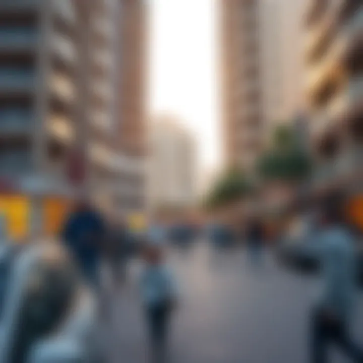 Vibrant community surrounding Al Zarooni Building