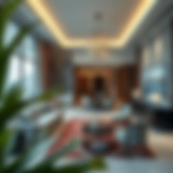 Luxurious residential interiors highlighting modern design elements