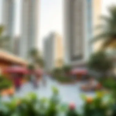 Vibrant community space surrounding Bonnington Tower