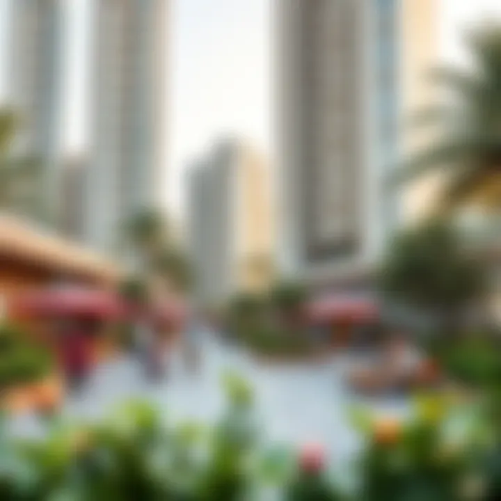 Vibrant community space surrounding Bonnington Tower