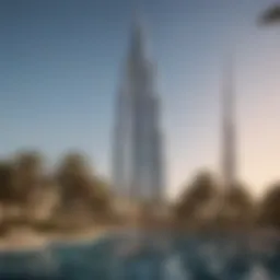 Stunning architecture of Burj Vista showcasing its modern design