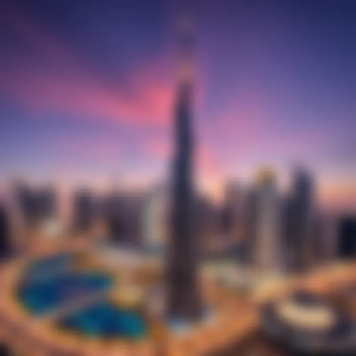 Panoramic view of Dubai skyline featuring Cavalli Tower