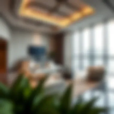 Luxurious living space inside Churchill Tower highlighting modern design