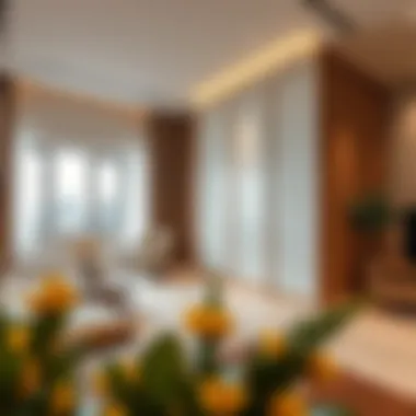 Trendy Designs in Residential Spaces Trendy residential area highlighting elegant partition designs