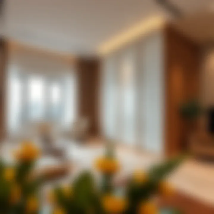 Trendy Designs in Residential Spaces Trendy residential area highlighting elegant partition designs