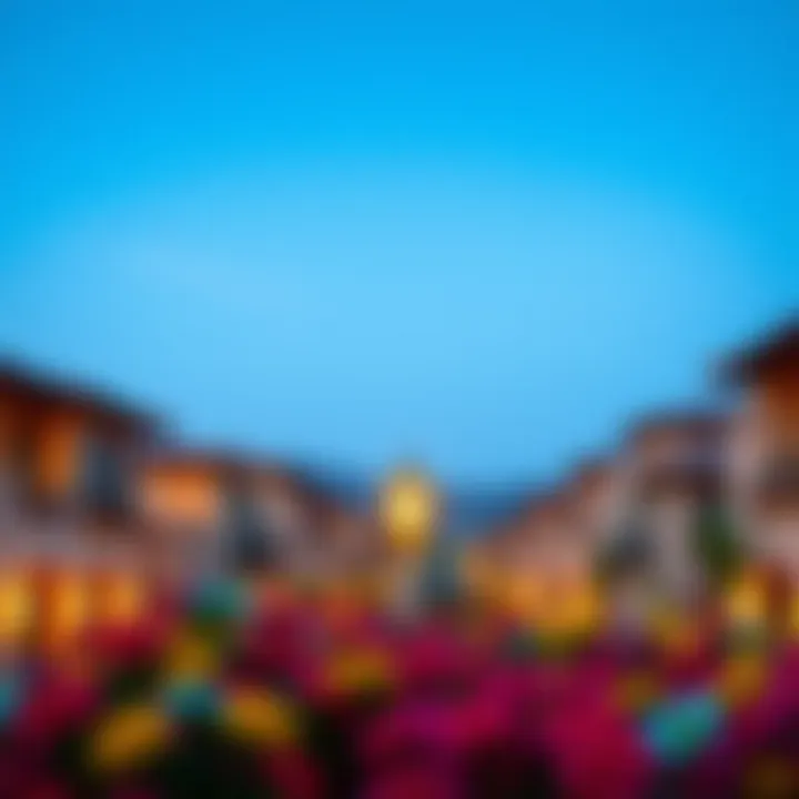 A panoramic view showcasing the architectural beauty of Culture Village in Dubai