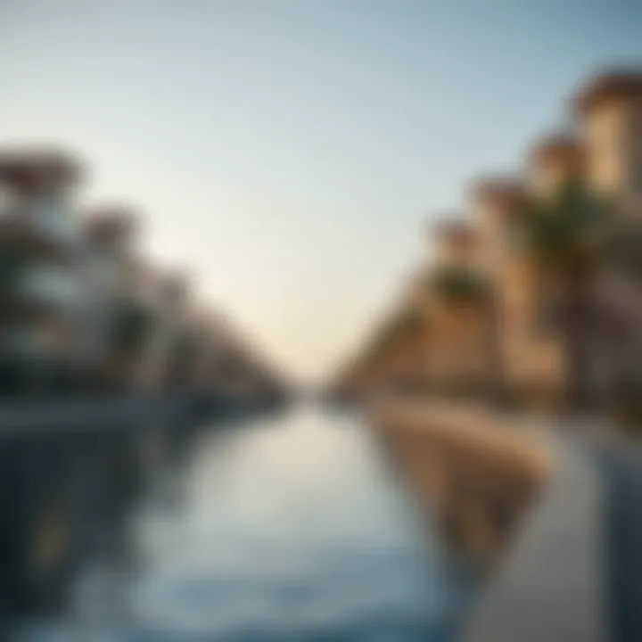 A tranquil waterfront scene reflecting the essence of Culture Village