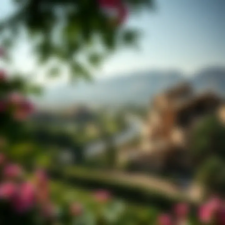 Lush greenery and scenic landscapes surrounding Damac Hills 2