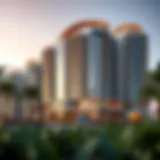 Stunning exterior view of The Edge by Rotana at Damac Hills 2