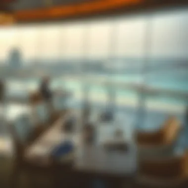 Luxurious dining experience overlooking the sea