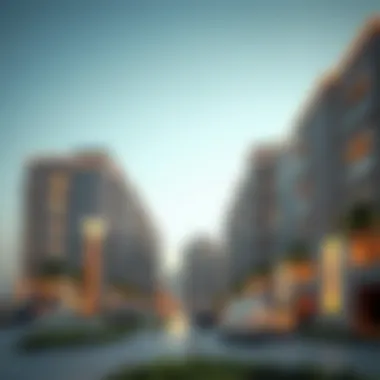 Modern real estate developments near the beach