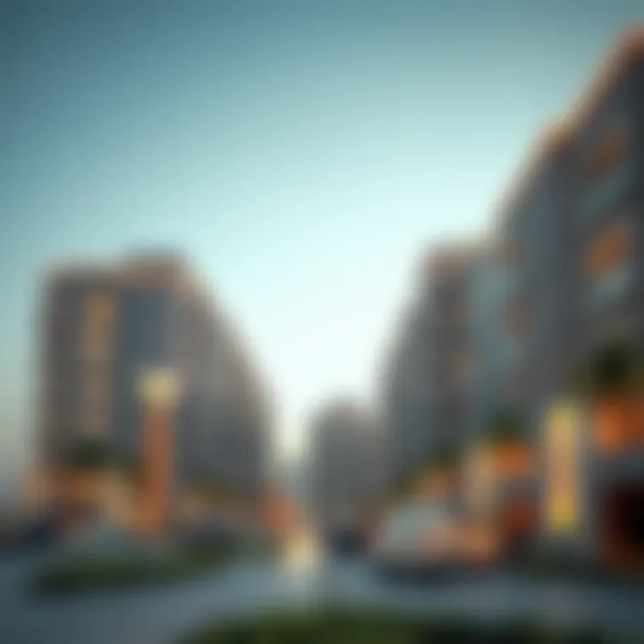 Modern real estate developments near the beach