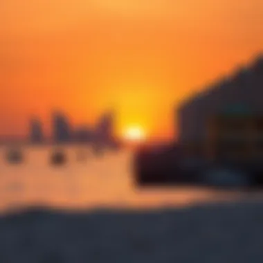 Stunning sunset view over Deira Beach