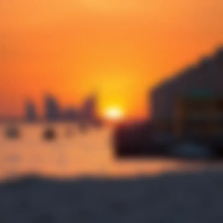 Stunning sunset view over Deira Beach