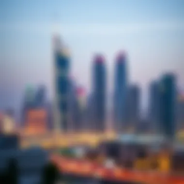 The Iconic Skyline of DIFC DIFC skyline with modern skyscrapers
