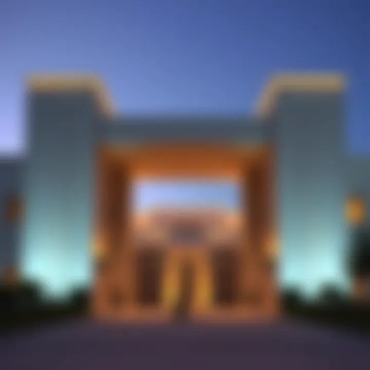 Modern luxury real estate near iconic gates