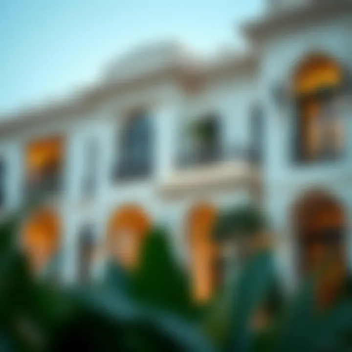 Elegant architectural details of East Crescent properties