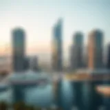 Panoramic view of Escan Marina Tower showcasing its architectural beauty