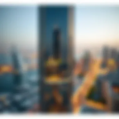 Panoramic view from Escan Tower overlooking Dubai Marina