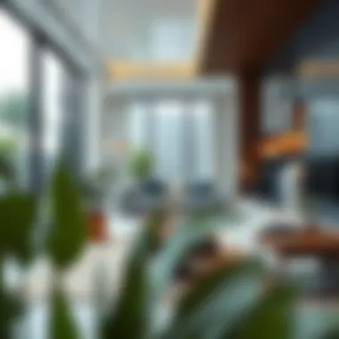 Modern interior of a garden apartment