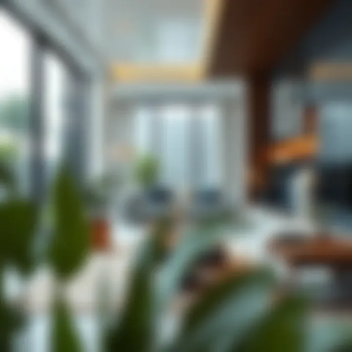 Modern interior of a garden apartment