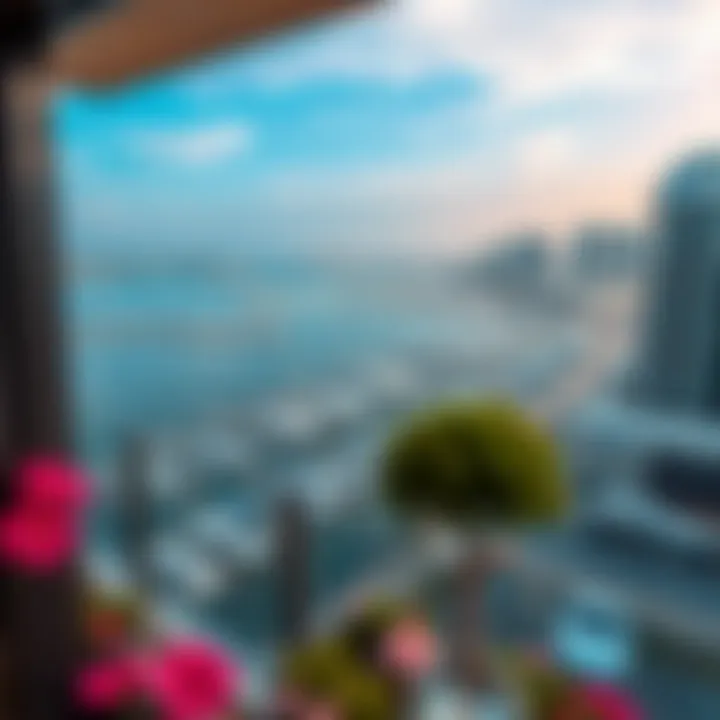 Stunning marina view from a hotel balcony