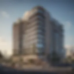Stunning architectural design of Icon Deluxe Hotel Apartments