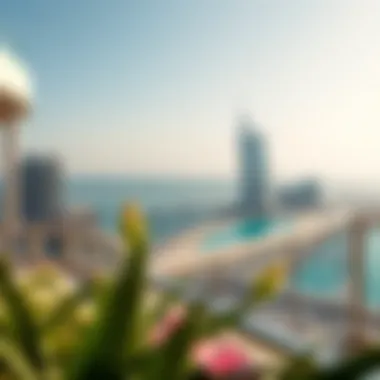 Stunning Beachfront Views from Jannah Place Dubai Marina Beautiful beachfront view from the hotel's terrace overlooking Dubai Marina