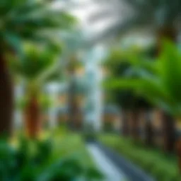 Lush greenery of Jebel Ali Gardens