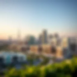 Stunning skyline view of Jumeirah Village Circle showcasing modern architecture