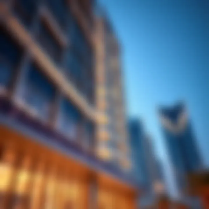 Architectural details of Lulu and Tower's facade