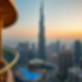 Stunning view of Lulu and Tower amidst Dubai skyline